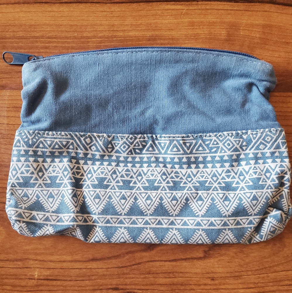 Blue Shiseido Makeup Bag